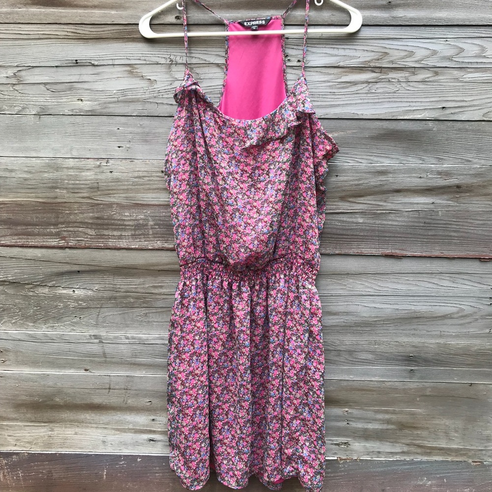 Pink floral dress
